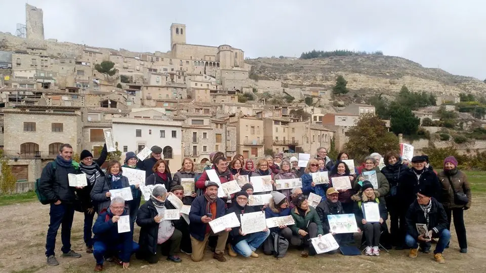 Una quarantena de dibuixants urbans es reuneixen a Guimerà