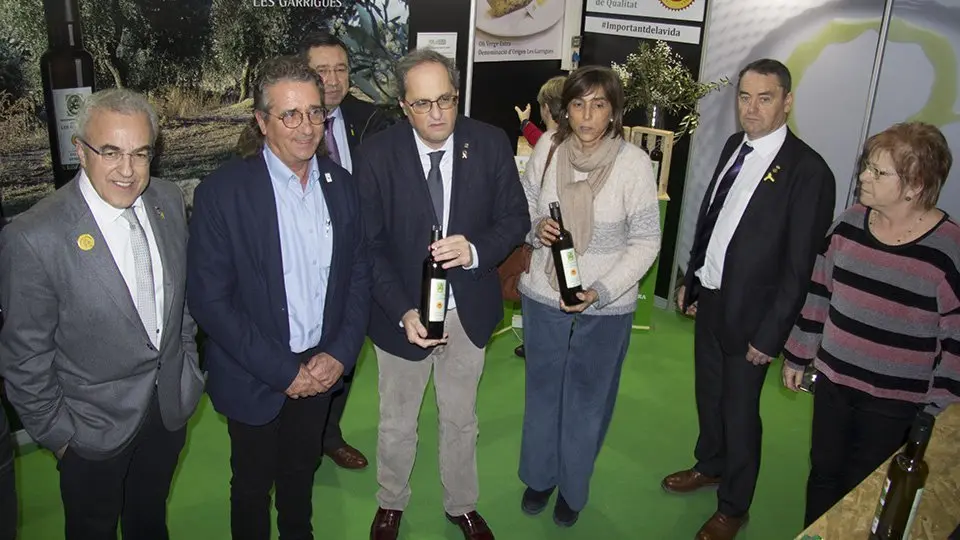 Visita de Quim Torra a l'estand de la DOP Garrigues