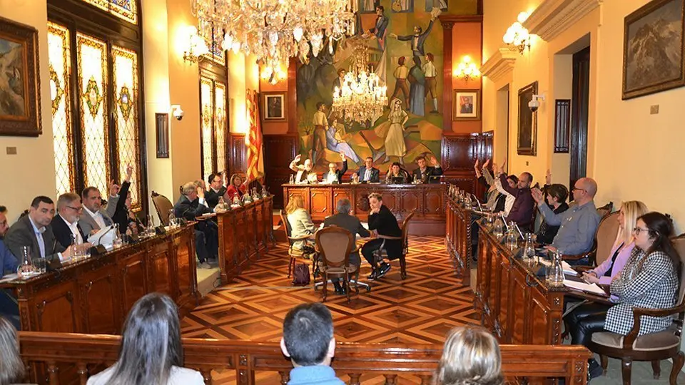 Moment de la votació dels pressupostos 2020 de la Diputació de Lleida