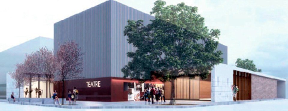 Recreació del futur teatre municipal de les Borges Blanques. (Horitzontal)