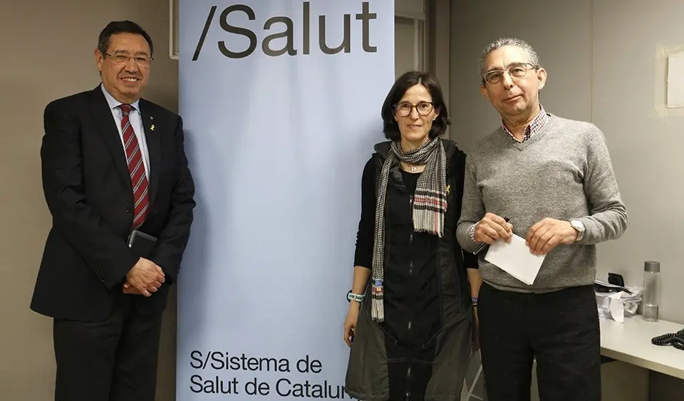 El delegat del Govern a Lleida, Ramon Farré, i Divina Farreny, Pere Godoy