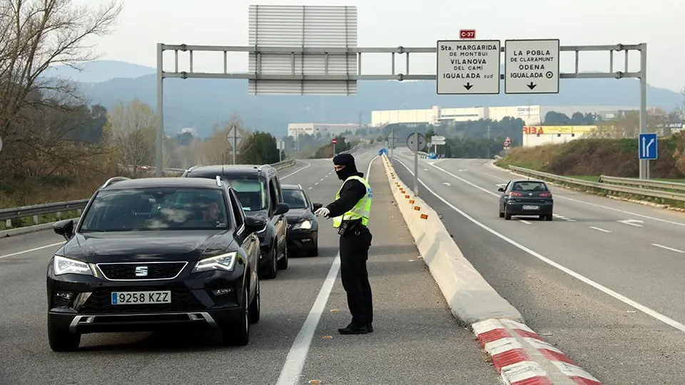 Controls als accessos d&#39;Igualada per evitat la propagació del coronavirus