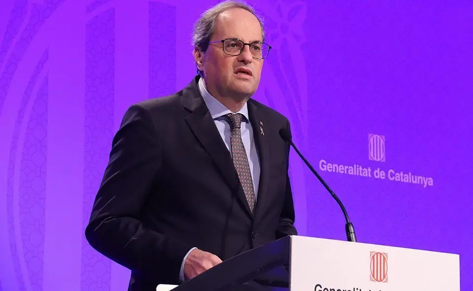 Quim Torra, en una roda de premsa