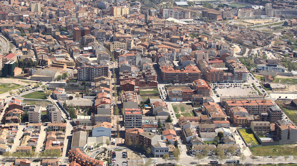 Imatge del centre urbà de Tàrrega