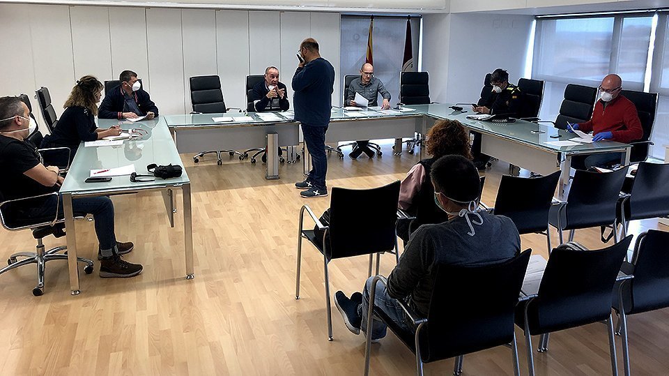Reunió del Consell Emergències de l'Ajuntament d'Alcarràs