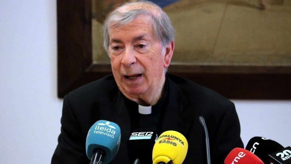 Pla mitjà del bisbe de Lleida, Salvador Giménez Valls, el 30 de maig del 2019. (Horitzontal
