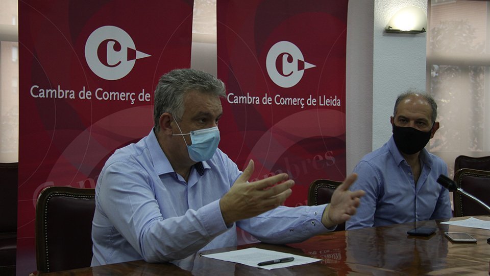 President de la Cambra de Comerç, Jaume Saltó, i el director general de Fira de Lleida, Oriol Oró