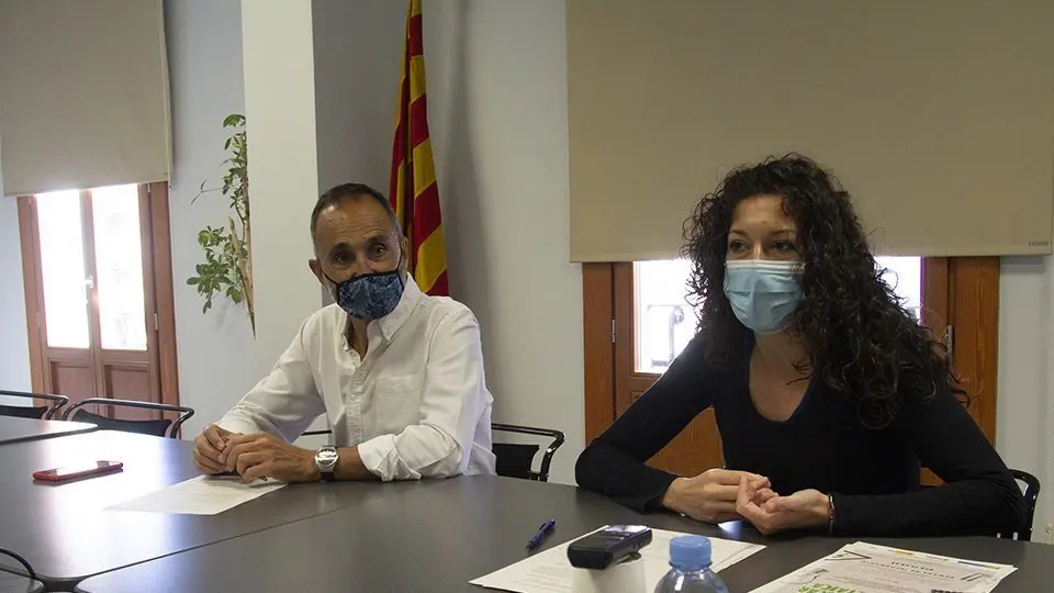 El gerent del CC del Pla d'Urgell i la tècnica Neus Borràs