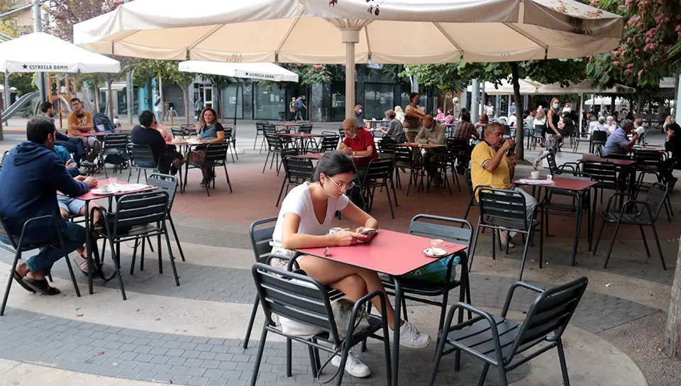 La terrassa d&#39;un bar de la Zona Alta de Lleida - Salvador Miret