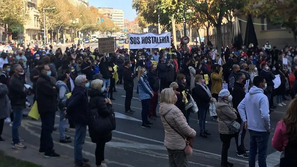 Marxa dels empresaris hoteleria i autónoms @HostaleriaLleida