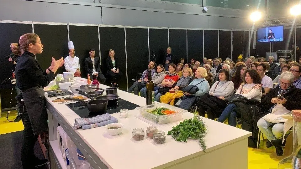 Showcooking a la 57a Fira de l'Oli, l'any passat