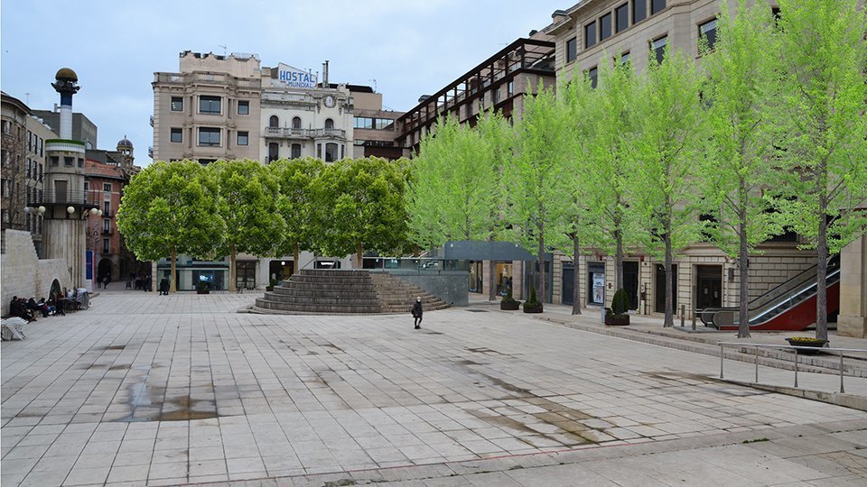 Projecció al 2021 d'un nou espai verd a la plaça Sant Joan - Imatge: Ajuntament de Lleida
