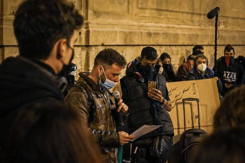 Protesta manifestació 16F Lleida Pablo Hasél - Eduard Subirats Ferré