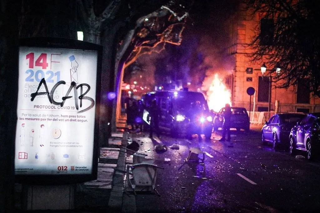 Protesta manifestació 16F Lleida Pablo Hasél - Eduard Subirats Ferré
