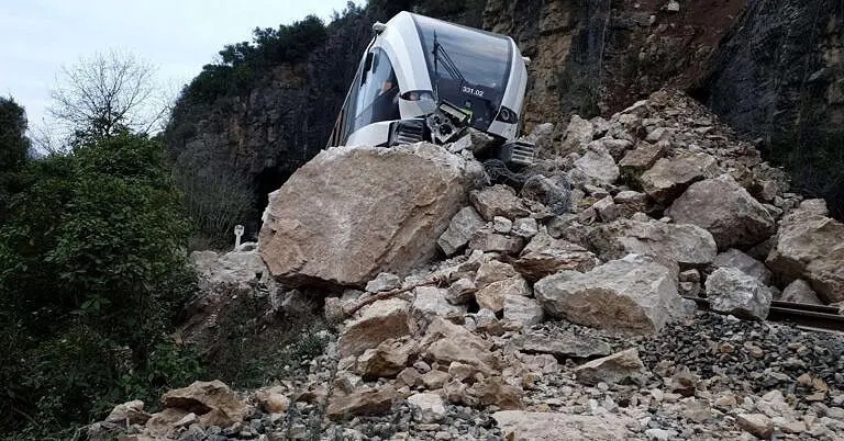 Imatge de xarxes de l'accident del tren de la Pobla