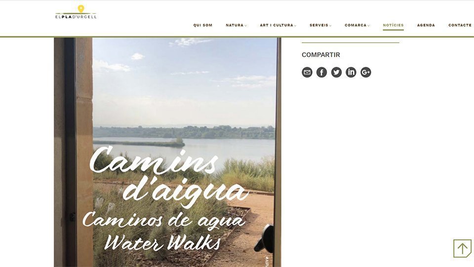 La nova web dels Camins de l'aigua