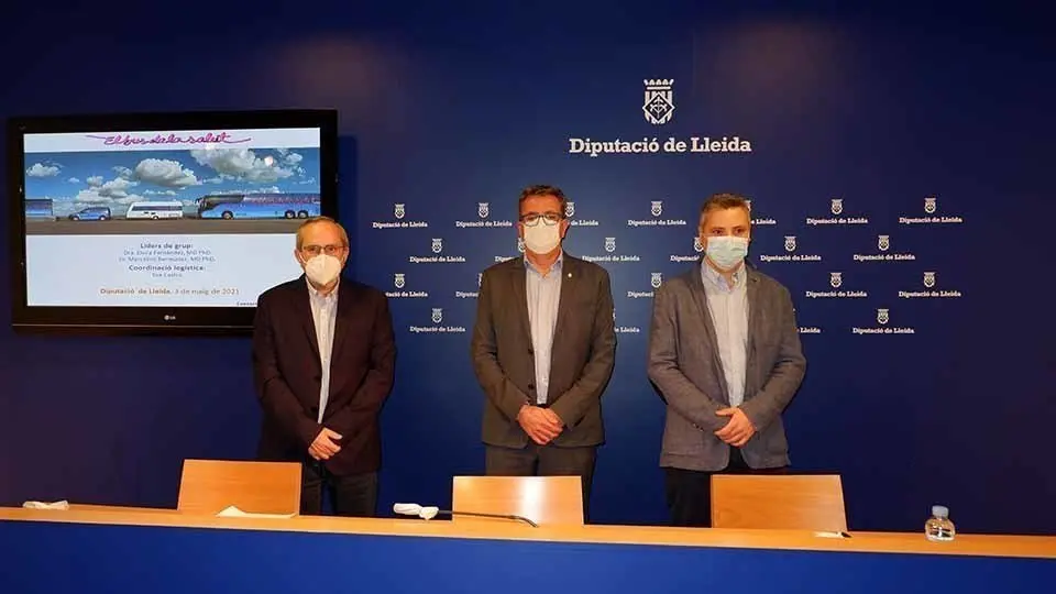 Albert Bajona, Joan Talarn i Marcelino Bermúdez presenten l'estudi Bus de la Salut @Territoriscat