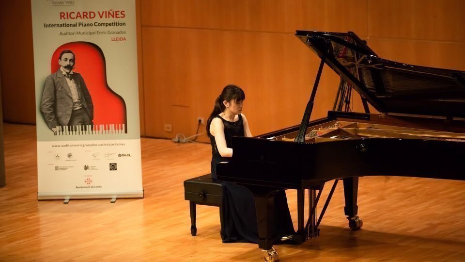 La concursant japonesa, en un moment de la seva actuació - Foto: cedida per la Paeria de Lleida