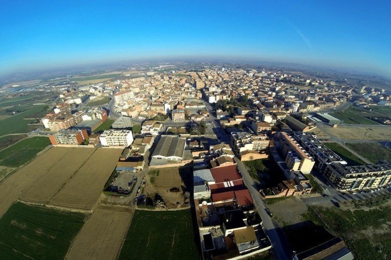Vista del municipi d'Alcarràs.