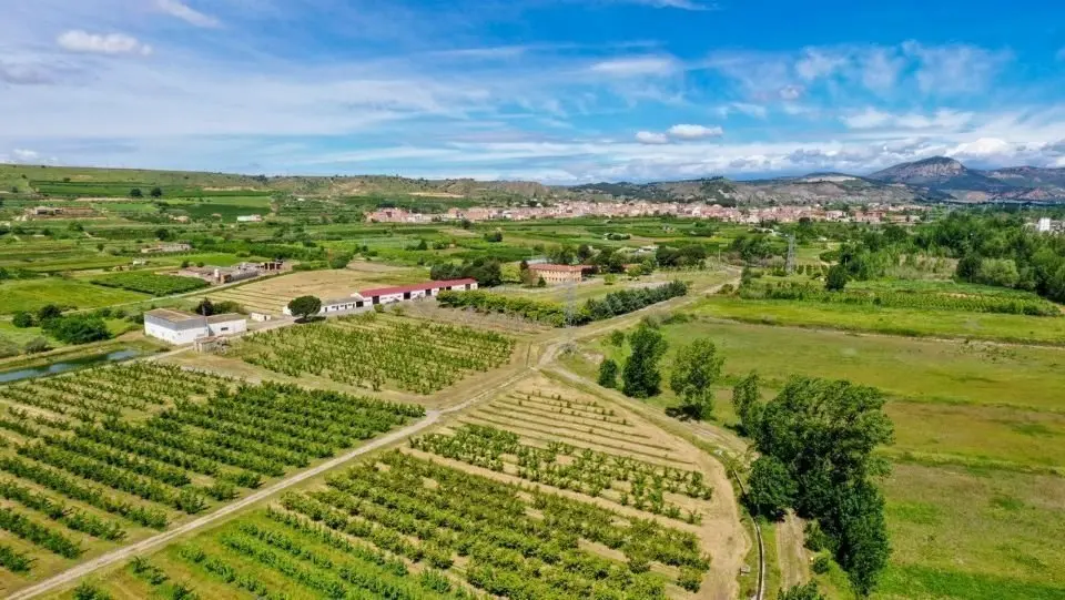 Imatge aèria de l'Escola Agrària d'Alfarràs - Foto: Escola Agrària d'Alfarràs