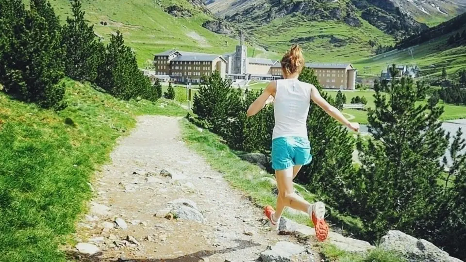 Trail running a l'estació de Vall de Núria.