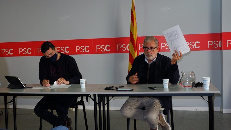 Fèlix Larrosa i Agustí Jiménez en roda de premsa @JosepAPérez