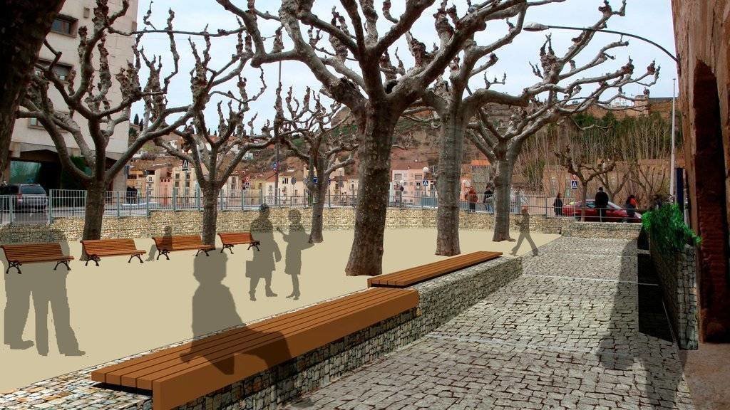 Cedida a l'ACN per l'Incasòl
Imatge virtual de l'estat en què quedarà la plaça Sant Domènec de Balaguer un cop hagin acabat les obres d'urbanització de l'espai. Imatge publicada el 15 d'octubre de 2021. (Horitzontal)