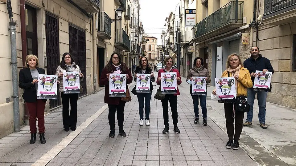 Representants del comerç borgenc, durant la presentació de la campanya ©AjBorges