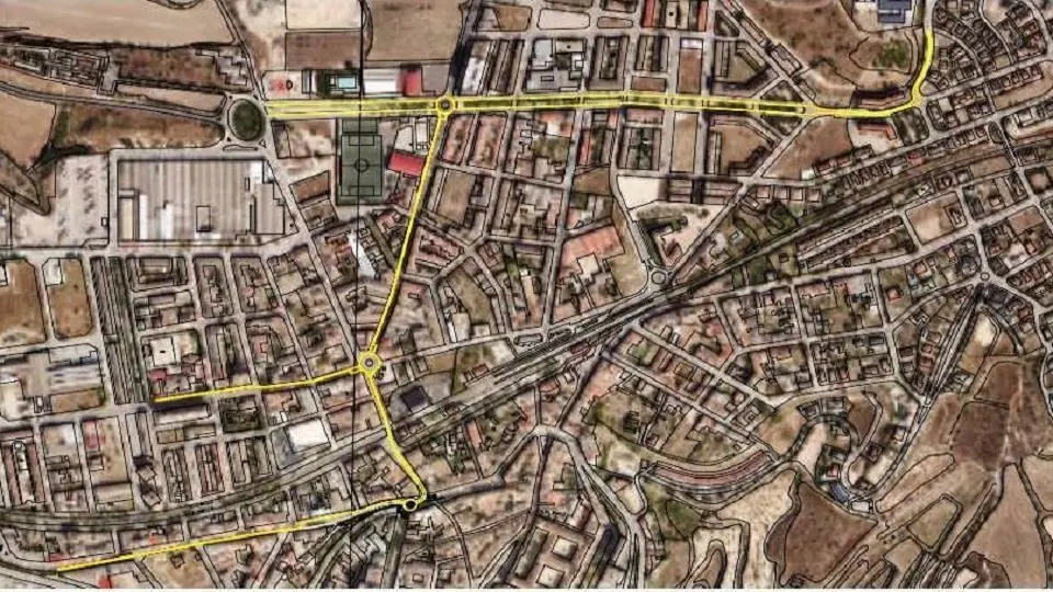 Mapa elaborat per la Taula de Mobilitat de Cervera ©AjCervera