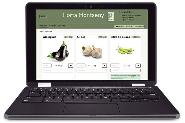 El portal de l'aplicación Hortagest