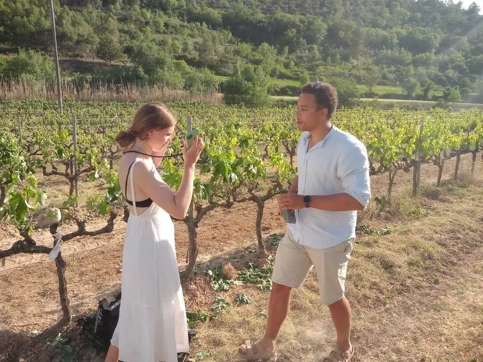 Visita dels bloguers belgues al Celler l'Olivera situat a Vallbona de les Monges ©Turisme de Lleida