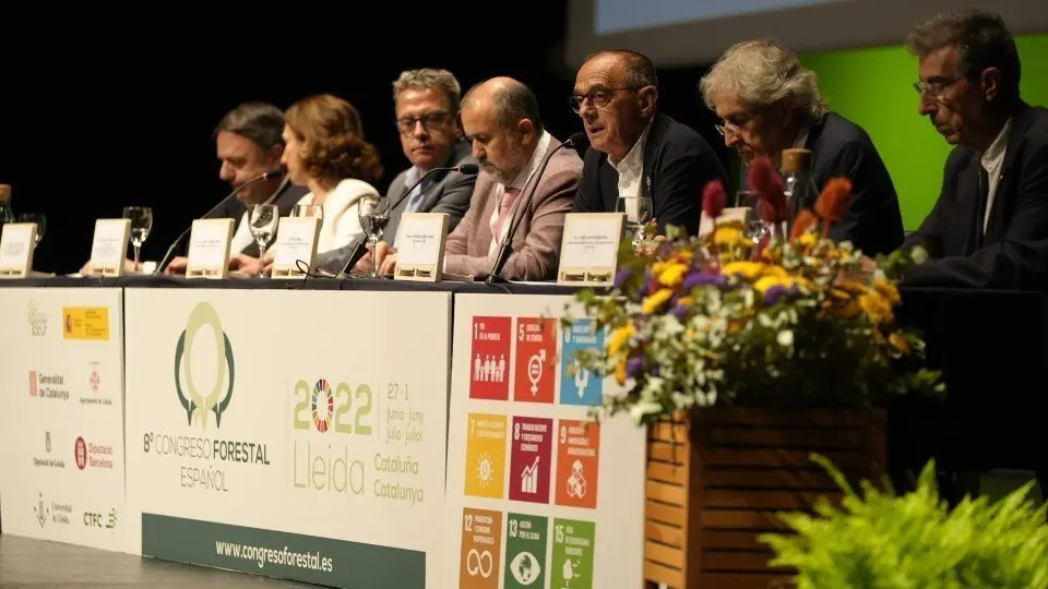 L'alcalde Pueyo ha participat en l'acte inaugural del 8è Congrés Forestal Español, que se celebra aquesta setmana a la Llotja ©Mario Gascón