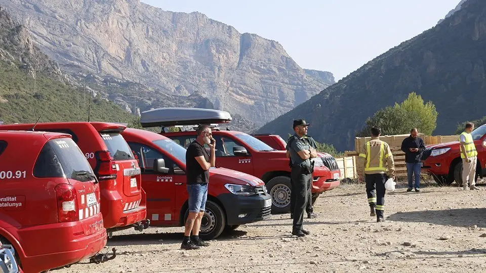 Zona de gestió de l'incendi d'Àger ©Bombers