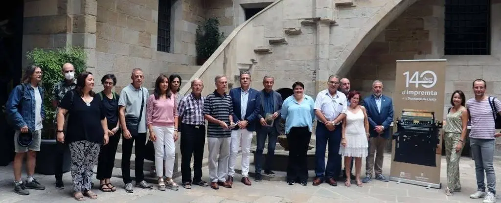 Presentació de l'exposició 'A tota màquina-140 anys d'impremta a la Diputació de Lleida'. Fotografia: Diputació de Lleida.