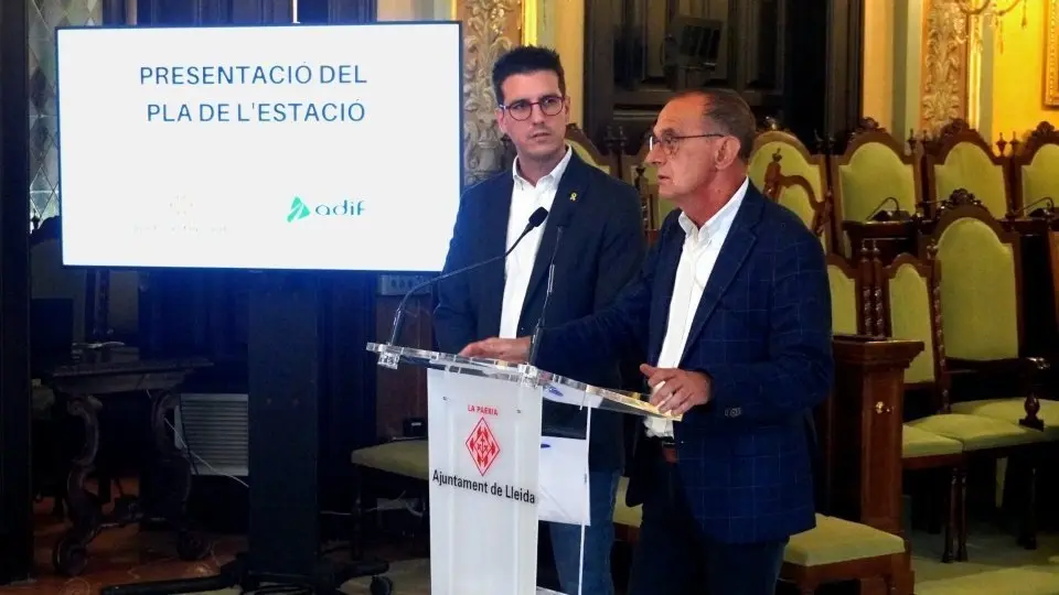 Presentació de les novetats del Pla de l'Estació de Lleida. Fotografia: Mario Gascón.