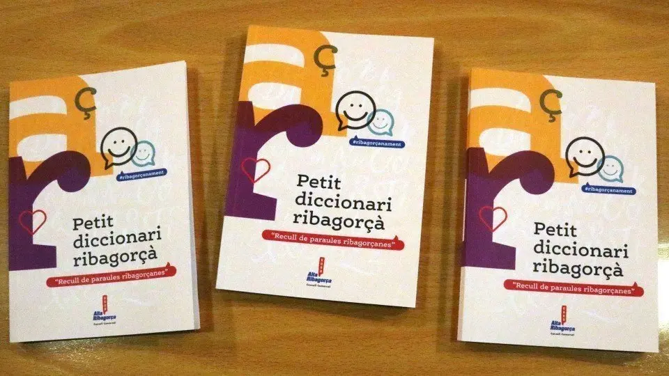 Tres exemplars del 'Petit diccionari ribagorçà' ©Salvador Miret