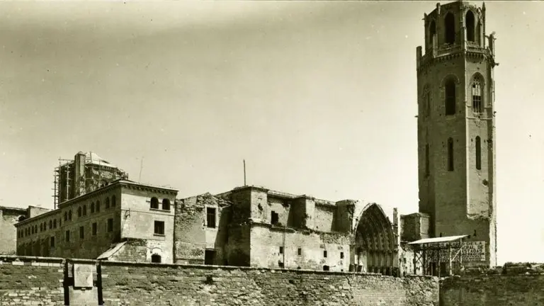 Turó de la Seu Vella després de la Guerra Civil ©Territoris.cat