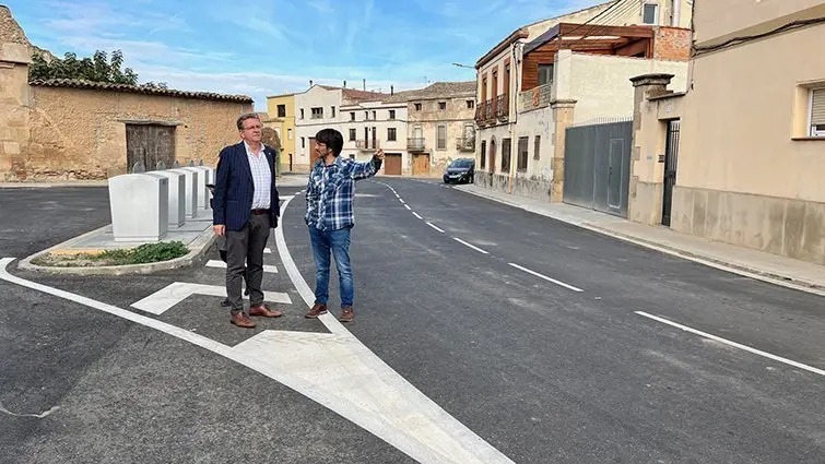 Joan Talarn i Francesc Balcells visiten les obres ©AjPalau