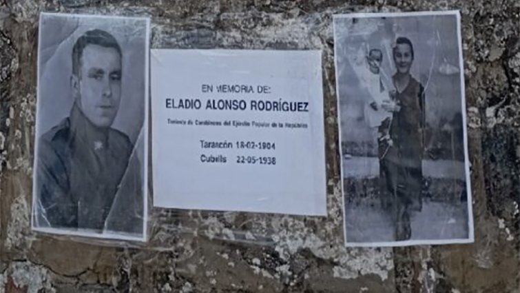 En memòria  a l’Eladio Alonso al cementiri de Cubells ©ARMH