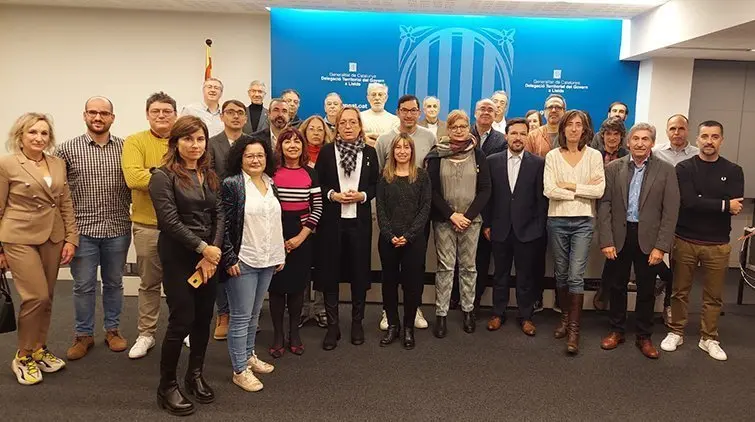 Montse Bergès trobada amb eñs periodistes lleidatans ©JosepAPérez