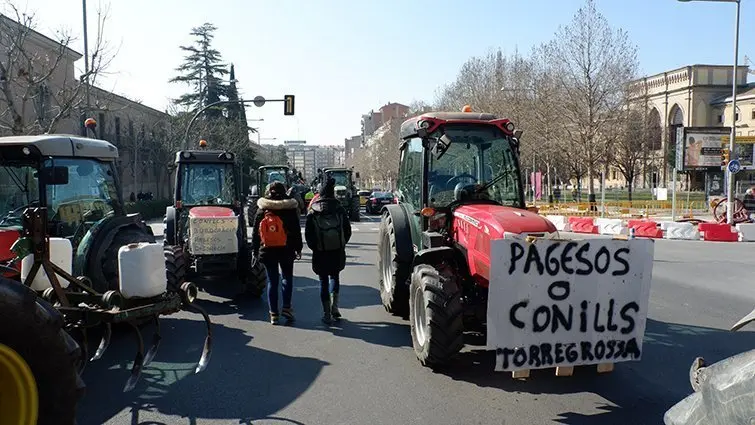 Els pagesos col·lapsen Lleida contra la plaga de conills ©JosepAPérez