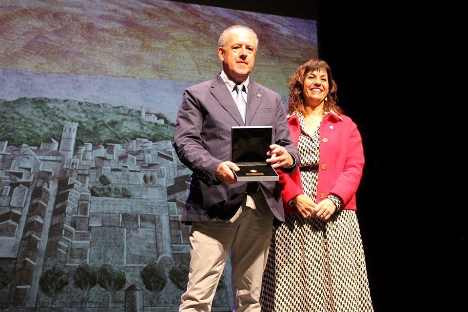 Josep Minguell i l'alcaldessa Alba Pijuan Vallverdú