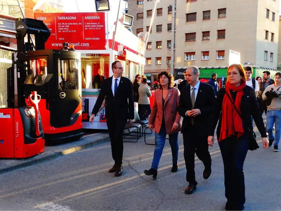 Marc Solsona, Teresa Jordà i Xavier Roure en la cloenda de la 150a Fira de Sant Josep - Foto: Marina Pallàs Barta