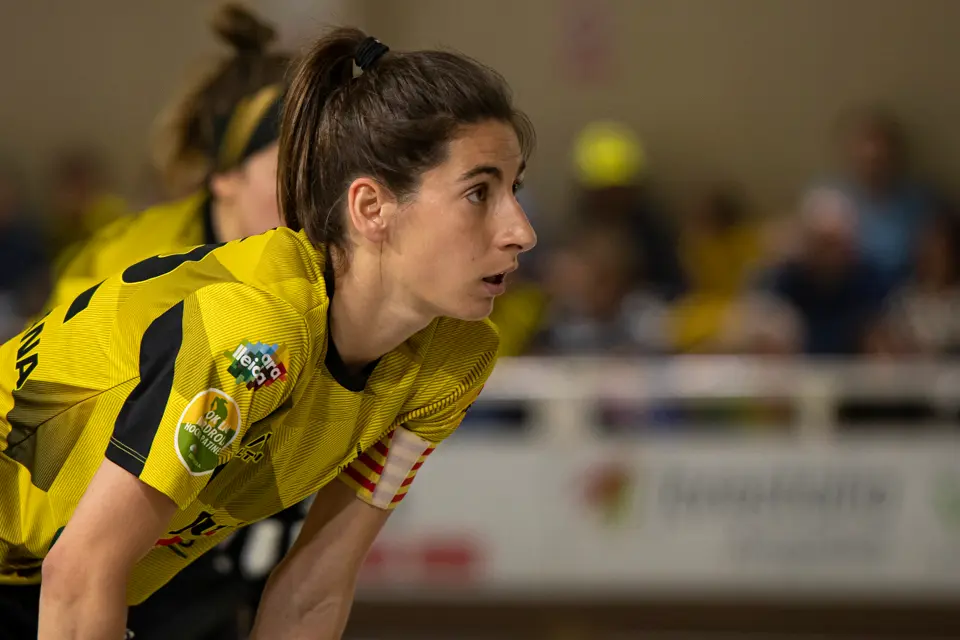 Maria Porta en l'últim partit de la lliga regular on el Vila-sana va superar per 4-2 contra el Telecable H.C. a l'OK Lliga - Foto: Jordi Vinuesa