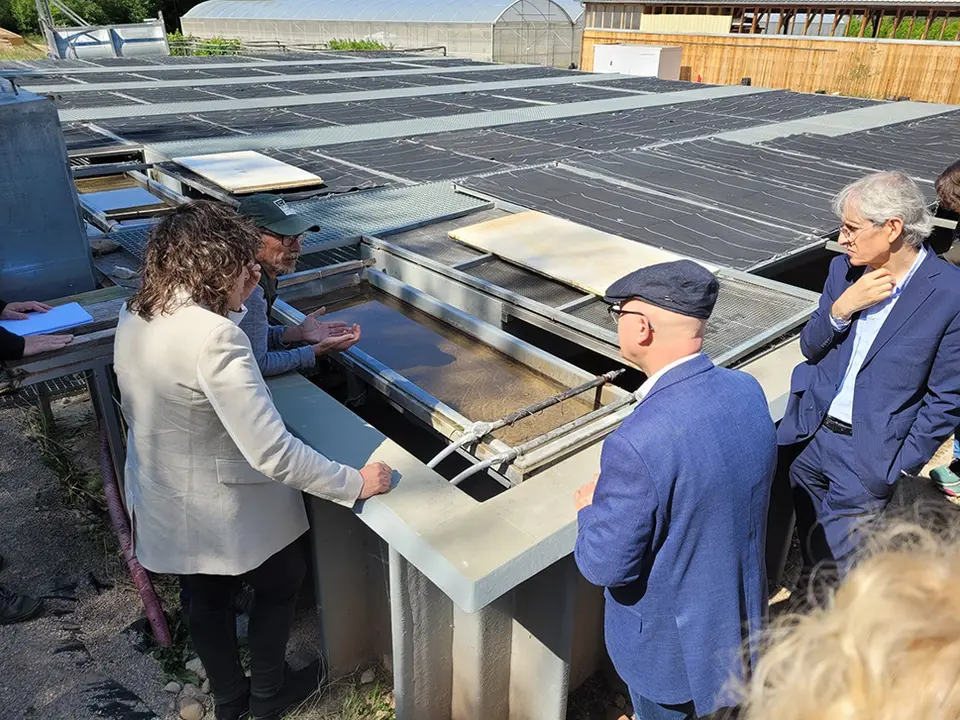 La consellera Jordà en la seva visita al centre de la Conca de Forestal Catalana a Tremp - Foto: Cedida per Acció Climàtica