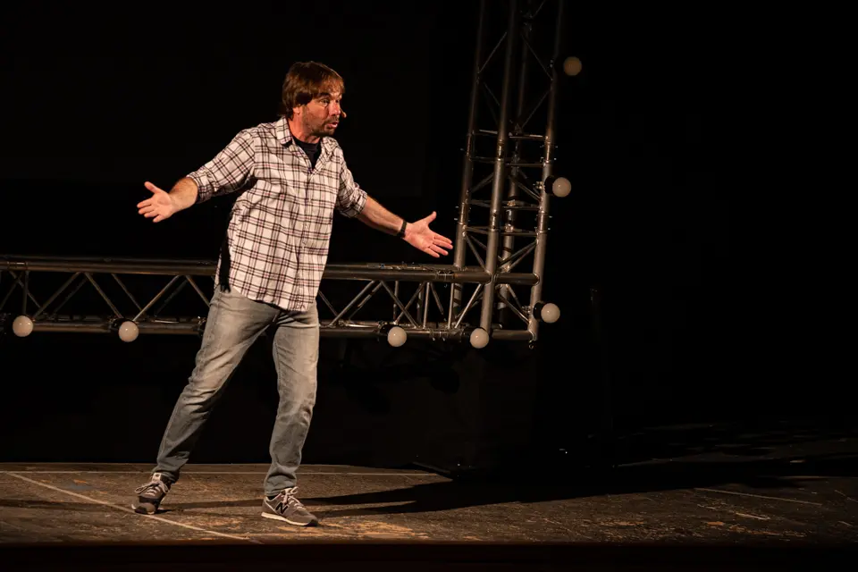 Quim Masferrer a un dels actes de celebració de la Festa Major de Sant Gaietà 2023 a Aitona - Foto: Jordi Vinuesa