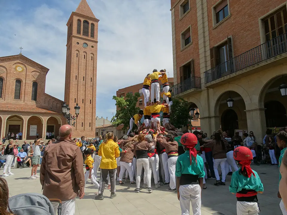 Diada castellera durant la Festa Major de Mollerussa 2023 - Foto: Marina Pallàs i Barta