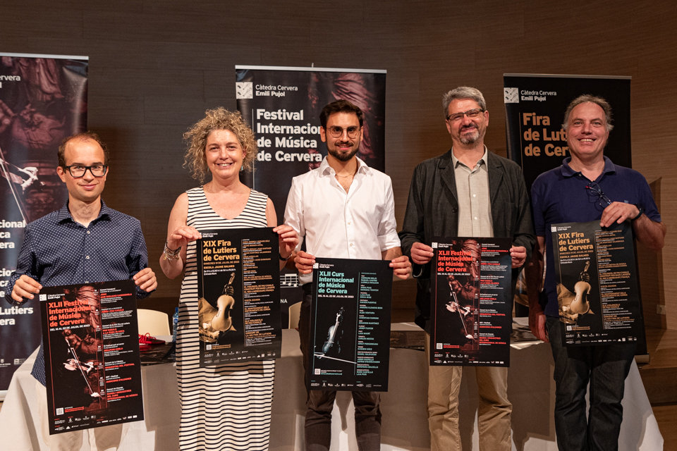 Presentació de la 42a edició de la Càtedra Cervera Emili Pujol a l'Auditori de Cervera - Foto: Jordi Vinuesa