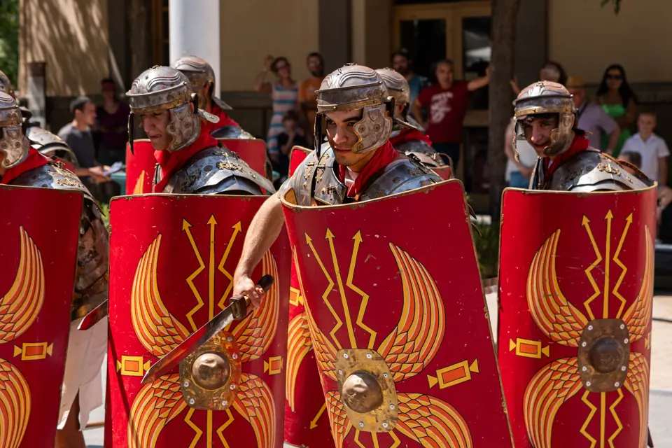 Espectacle de soldats romans durant el 26è Mercat Romà de Iesso - Foto: Jordi Vinuesa
