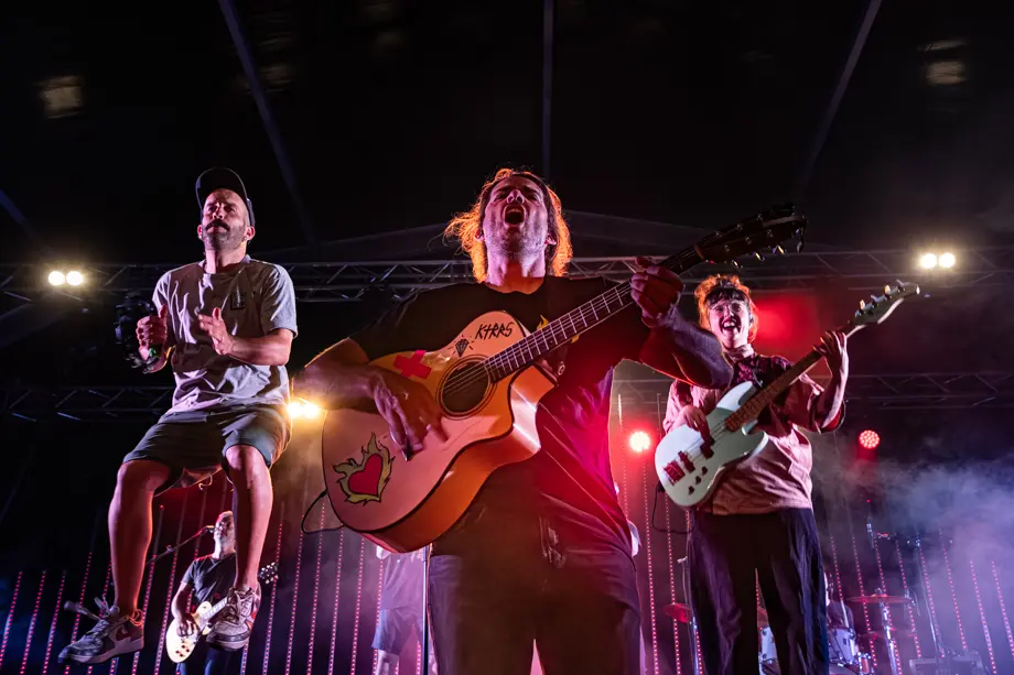 Actuació d'Els Catarres al Càmping Municipal de Tàrrega durant el 25è Paupaterres - Foto: Jordi Vinuesa